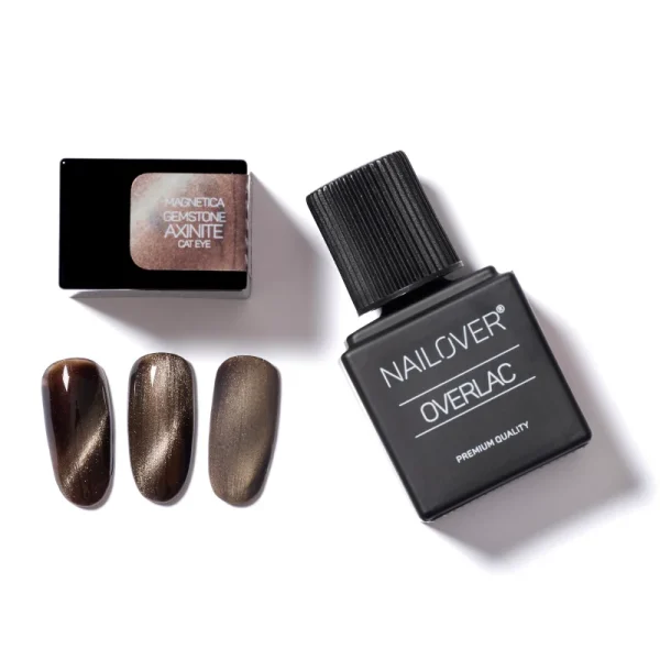 OVERLAC Gél Lakk “MAGNETICA” AXINITE CAT EYE – 12ml (HEMA MENTES)